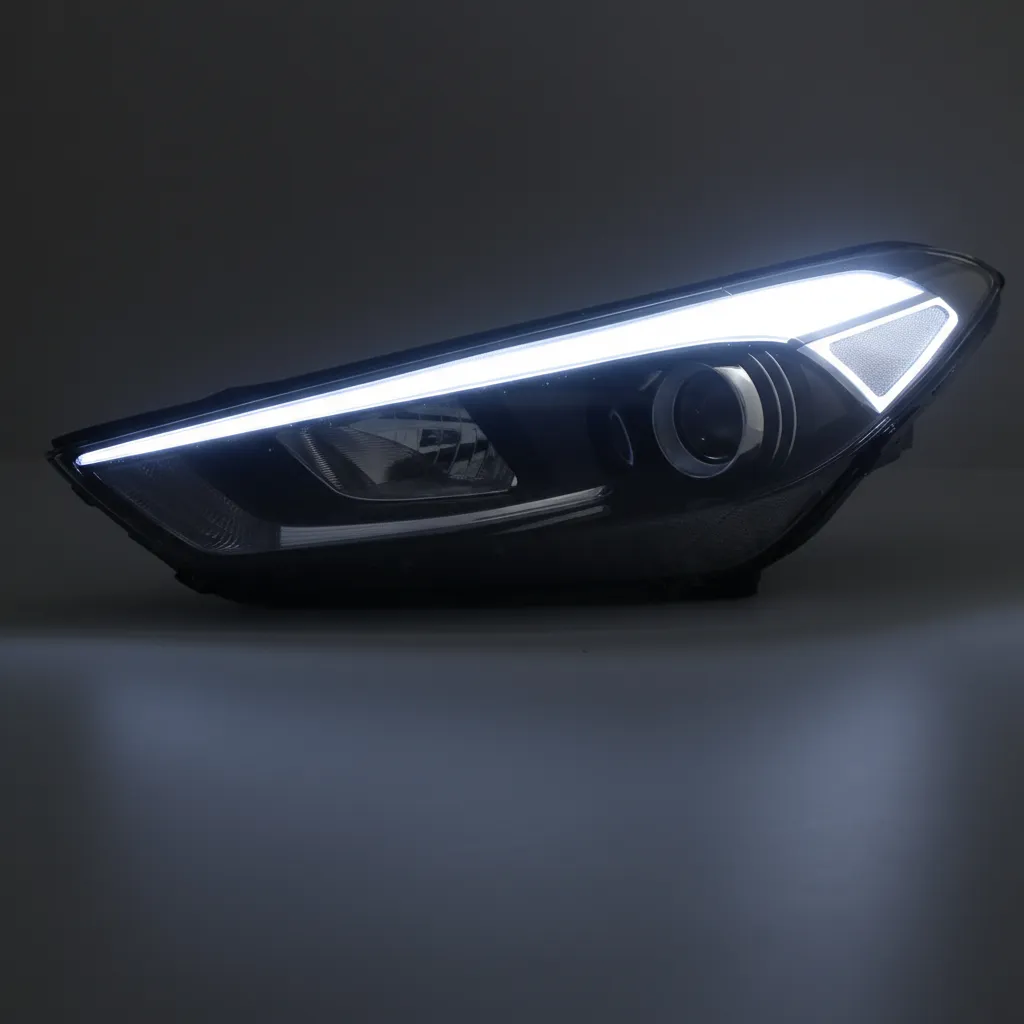 Par Farol Leed Elantra 2017 2018 2019 2020 Foco Duplo Negra - Image 3